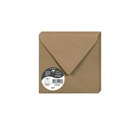 Clairefontaine 29008C - Pack de 20 sobres de Pollen - 14x14 cm 120g/m2 - Marrón Kraft