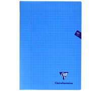 Clairefontaine 293161AMZC Lot de 2 Cahiers Agrafés Mimesys - A4 21x29,7 cm - 96 Pages Grands Carreaux - Papier Blanc 90 g - Couverture Polypro Couleur Aléatoire