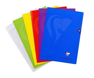 Clairefontaine 303161C - Mimesys cahier piqué polypro 21x29,7cm 96p séyès coloris assortis - Paquet de 10 ass