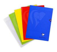 Clairefontaine 303181C - Cuaderno grapado Mimesys - A4, 21 x 29,7 cm, 140 páginas, azulejos grandes, papel Clairefontaine blanco, 90 g, cubierta de poliuretano color aleatorio