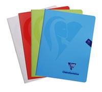 Clairefontaine 303740C - 1 Cuaderno Mimesys 96 páginas en blanco liso 17x22 cm 90g, cubierta de polipropileno (plástico), Color aleatorio