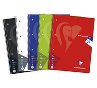 Clairefontaine 307227C - Paquete de 5 cuadernos escolares, DIN A4, 21 x 29,7 cm, 160 páginas, 90 g, ajuste 27 líneas con doble margen, colores surtidos, 1 paquete