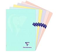 Clairefontaine 308161C Un cuaderno grapado Mimesys Pastel - A4 21 x 29,7 cm - 96 páginas grandes - Papel blanco 90 g - Cubierta de polipro opaca - Color aleatorio