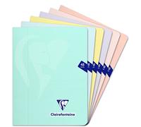 Clairefontaine 308751C - Mimesys PASTEL cahier piqué polypro 17x22cm 48p séyès coloris assortis - PAQ DE 10