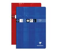 Clairefontaine 3147C - Libreta de laboratorio con grapas (A4, 90 g, 120 g, 60 hojas, 5 unidades), varios colores