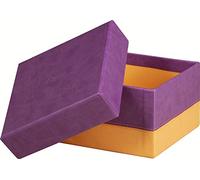 Clairefontaine 318980 C Rhodiarama Set de 5 cajas anidadas (piel sintética italiano 10 x 15 x 10 cm/16 x 16 x 11 cm/20 x 20 x 11 cm/38 x 24 x 13 cm/44 x 34 x 16 cm) color morado