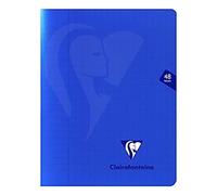 Clairefontaine, 322751C, Cuaderno Grapado, Mimesys, 17x22 cm 48 Páginas Interior: Cuadrados Grandes Papel Blanco 90 gr, Polipropileno, Azul Marino