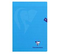Clairefontaine 323161C - Cuaderno Mimesys con grapas (A4, reglas, 96 páginas), Color Azul