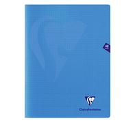 Clairefontaine 323312C - Cuaderno de piqué Mimesys (48 páginas, 24 x 32 cm, 90 g, cuadrícula pequeña, tapa de poliéster (plástico), color azul