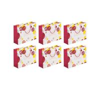 Clairefontaine 32484-6Cpack - Juego de 6 bolsas de regalo Excellia, formato Shopping - 37,3 x 11,8 x 27,5 cm, 210 g, diseño de HB Rose - Embalaje de regalo, ideal para: Juegos de Sociedad, Puzzles
