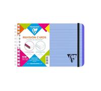 Clairefontaine 328011C Collection Linicolor Fresh Un Carnet de fiches de révision à Spirale Bleu lavande - 15,2x10,2 cm - 100 Pages Lignées - Papier Blanc 170 g - Couverture Carte Lustrée