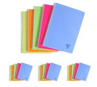 Clairefontaine 328145C Linicolor Fresh Collection A Cuaderno Espiral - A4 21x29,7 cm - 100 Páginas Rayadas con Margen - Papel Blanco 90 g - Tapa Polipro Transparente - Color Aleatorio, 1 unidad