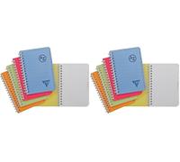 Clairefontaine 328225C - 1 Cuaderno directorio - Linicolor Fresh - 9x14 cm - 100 Páginas interioir cuadrados - Papel blanco 90g - Tapa Polipropileno transparente - Color aleatorio (Paquete de 2)