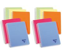 Clairefontaine 328546C - Cuaderno encuadernado en espiral, formato A5, colección Linicolor, 90 páginas rayadas, colores surtidos, 1 unidad (Paquete de 2)