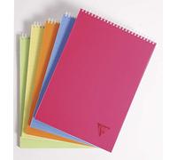 Clairefontaine 328665C Linicolor - Bloc de notas (5 unidades, A4, cuadrado, 90 g, 80 hojas), varios colores