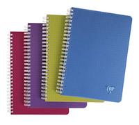 Clairefontaine 329526C - Un carnet à spirale Linicolor 9,5x14 cm 100 pages lignées, couverture polypro couleur Intensive aléatoire
