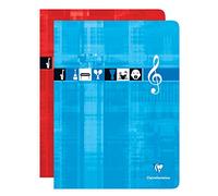 Clairefontaine 3307 C cubierto con música y cantando 48 páginas 24 x 32 cm de rayas con tapas de color al azar