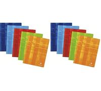 Clairefontaine 3311C - 1 unidad Cuadernos grapados A4 MAXI rayado francés (Séyès) de 48 páginas, colores surtidos (Paquete de 2)