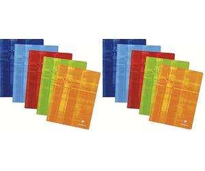 Clairefontaine 3311C - 1 unidad Cuadernos grapados A4 MAXI rayado francés (Séyès) de 48 páginas, colores surtidos (Paquete de 2)