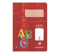 Clairefontaine 331553C carnet de notes format a5 ligné avec marge de 3 année, 25 cahiers de 16 pages