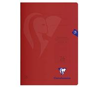 Clairefontaine 333226C - MIMESYS PIQ. ROUGE 210X297 32P N°26 90G - Paquete de 25