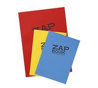 Clairefontaine 3355AMZC - Lote de 3 cuadernos encolados Zap book 160 páginas 100 % recicladas lisas blancas (1 bloque de 21 x 29,7 cm + 2 bloques de 14,8 x 21 cm) 80 g, tapa color aleatorio