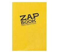 Clairefontaine 3356C Carnet Encollé Zap Book - 160 Feuilles Papier Croquis 100% Recyclé - A6 10,5x14,8 cm 80g - Couleur de Couverture Aléatoire (4 coloris vifs possible)
