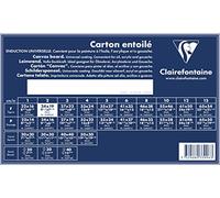 Clairefontaine 33996 C cartón Americana de pintar, 24 x 19 cm, 2 hojas, blanco