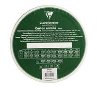 Clairefontaine 34172C - Un carton à peindre avec enduction blanche 20 cm (format rond), épaisseur 3mm, toilé blanc