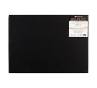 Clairefontaine 34303C Libreta Cosida Goldline - 50 Hojas de Papel de Dibujo Blanco - A4 21x29,7 cm 140g - Formato Horizontal - Cubierta Rígida Negra Imitación Tela