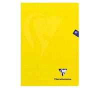 Clairefontaine 343101C - Cuaderno grapado (21 x 29,7 cm, 48 páginas, azulejos grandes, papel Clairefontaine blanco, 90 g, tapa de poliuretano