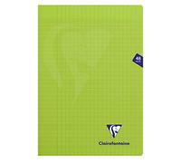 Clairefontaine 353101C Un Cahier Agrafé Mimesys Vert - A4 21x29,7 cm 48 Pages Grands Carreaux Papier Clairefontaine Blanc 90 g - Couverture Polypro