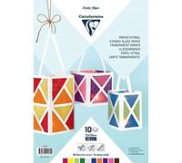 Clairefontaine 354580C - Bolsa de papel vitral (10 hojas, 20 x 30 cm, 40 g), colores surtidos