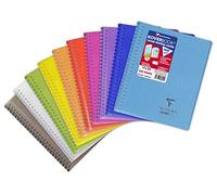 Clairefontaine 356401 C - 1 Libreta en espiral Koverbook con protector en Polypro cuadros, 160 páginas 90 g 17 x 22 cm Color aleatorio