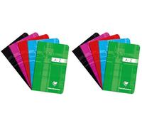 Clairefontaine 3599C - Agenda alfabética grabada, 9 x 14 cm, 96 páginas pequeñas de papel blanco, 90 g, tapa de mapas película, color aleatorio (Paquete de 2)