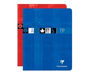 Clairefontaine 3727C - Lote de 5 cuadernos de trabajo prácticos, 80 páginas, 17 x 22 cm, cuadrados, 90 g y lisos, 125 g, tapas de tarjeta recubiertas aleatorias