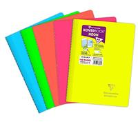 Clairefontaine 376623C - Koverbook NEON reliure intégrale enveloppante PP opaque 21x29,7cm 160p 5x5 + marge - couleur aléatoire