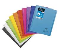 Clairefontaine 391201C - Cuaderno de espiral, tamaño A4+, 22,5 x 29,7 cm, 100 páginas, papel de dibujo blanco, 125 g, tapa de polipro color aleatorio