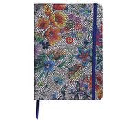 Clairefontaine 400120C - Un cuaderno flexible celeste 144 páginas 14, 8 x 21 cm, rayas 90 g, flores multicolor