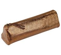 Clairefontaine 410030C - Estuche Slim Kleo-Pathra 19,5 x 2,5 x 4 cm, piel de cordero, bronce