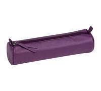 Clairefontaine 410030C - Estuche Slim Kleo-Pathra 19,5 x 2,5 x 4 cm, piel de cordero, Morado