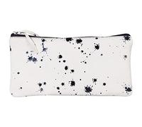 Clairefontaine 410116C - Estuche escolar plano, 22 x 11 cm, piel de cordero, color azul oscuro