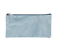 Clairefontaine 410178C, Estuche escolar plano azul cielo patrón Tie & Dye 22 x 11 cm de piel auténtica de cordero, Suministro escolar, Estuche de lápices de colores, Estuche para lápices, Portaplumas