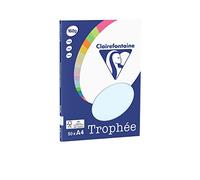 Clairefontaine 4151C - Personal Paper Pack TROPHÉE A4 de 160 gr, 50 Hojas, Azul
