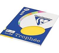 Clairefontaine 4167C - Personal Paper Pack TROPHÉE A4 de 160gr 50 Hojas Amarillo sol