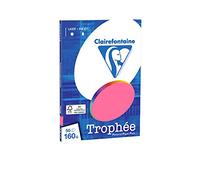 Clairefontaine 4171C - Personal Paper Pack TROPHÉE A4 de 160gr 50 Hojas Fucsia