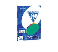 Clairefontaine 4173C - Personal Paper Pack TROPHÉE A4 de 160gr 50 Hojas Verde pino