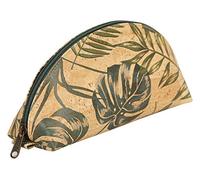 Clairefontaine 420017C - Estuche escolar ovalado de corcho vegano 21 x 7,5 x 10,5 cm, palmera