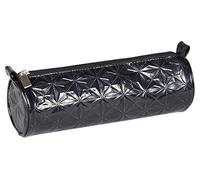 Clairefontaine 420027C - Estuche escolar grande redondo holográfico, 7 x 22 cm, color negro