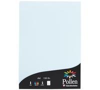 Clairefontaine 4201C - Caja de 50 Hojas - Formato A4 (21x29,7cm) - 120g/m² - Color Azul - Papel de Invitación para Eventos y Correspondencia - Gama Pollen - Papel Liso Premium